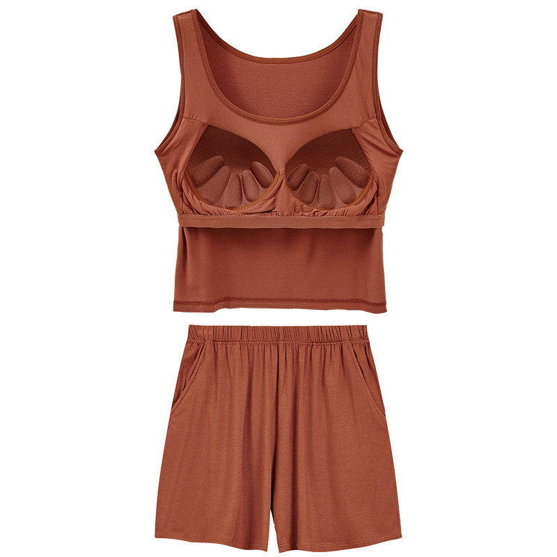 薄外穿莫代尔冰丝睡衣女夏睡衣裤子 蓓莱芬睡衣/家居服套装