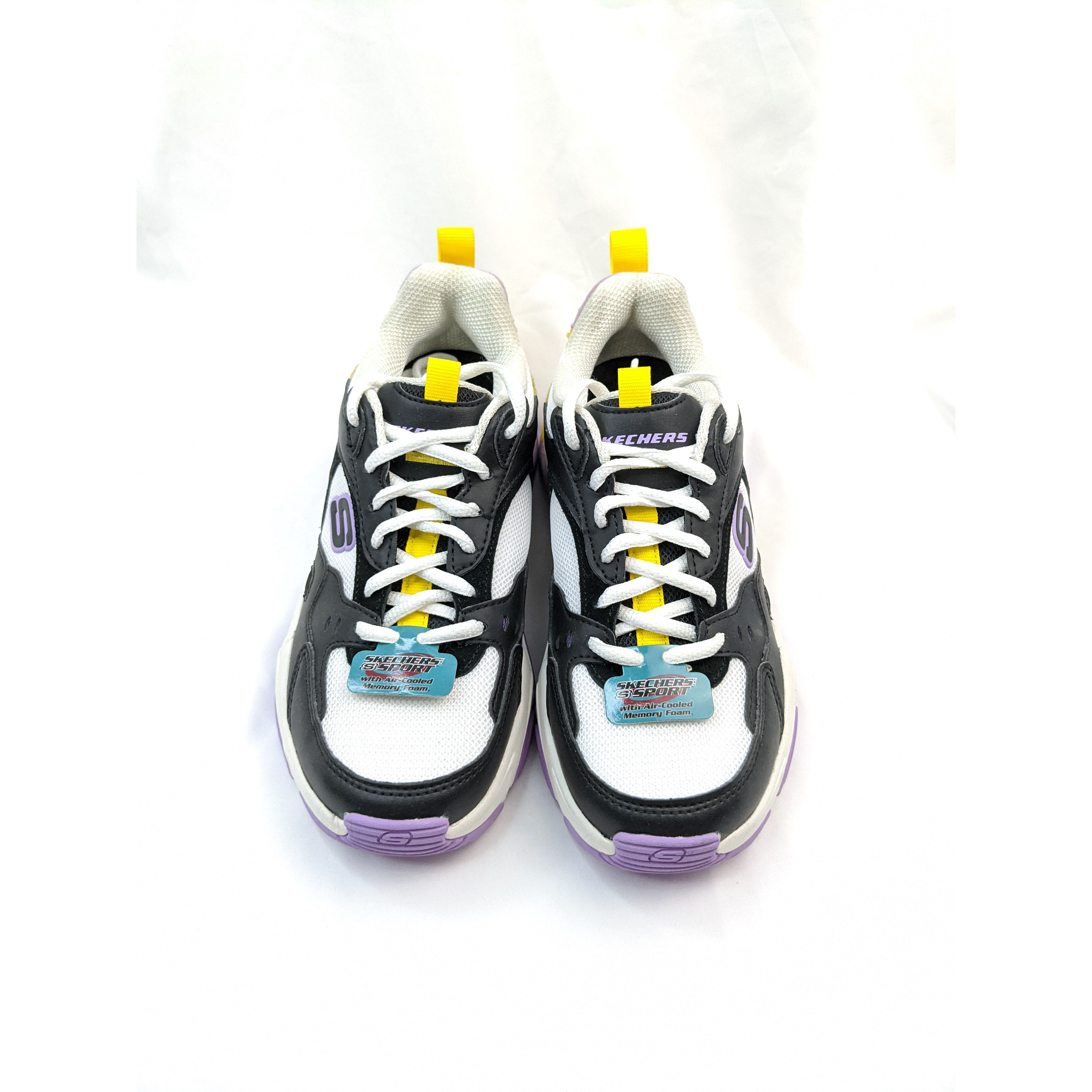 斯凯奇 Skechers Stamina V2  女拼色熊猫复古休闲鞋 149916-BKMT - 图3