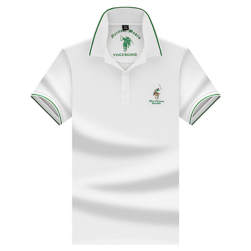 保罗经典翻领短袖t恤衫男士夏季宽松丝光透气刺绣撞色polo衫男士,淘宝优惠券,粉丝福利购,淘宝优惠卷