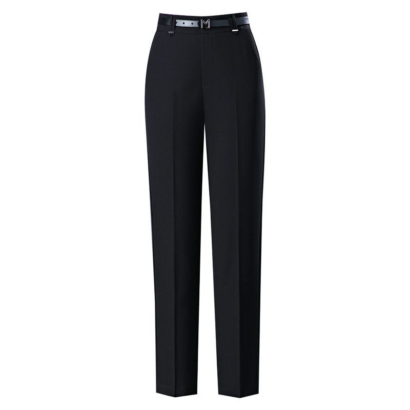 职业黑色工作西装女裤春秋夏中年妈妈全锦纶直筒九分裤垂感休闲裤,淘宝优惠券,粉丝福利购,淘宝优惠卷