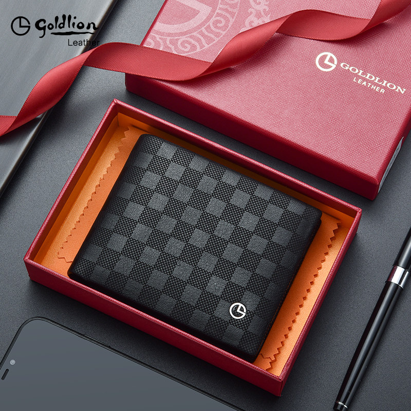 金利来男士真皮短款奢侈2022潮钱包 金利来若羽钱包