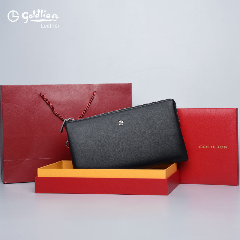 金利来男士真皮休闲手拿包2018男包 金利来若羽男士包袋