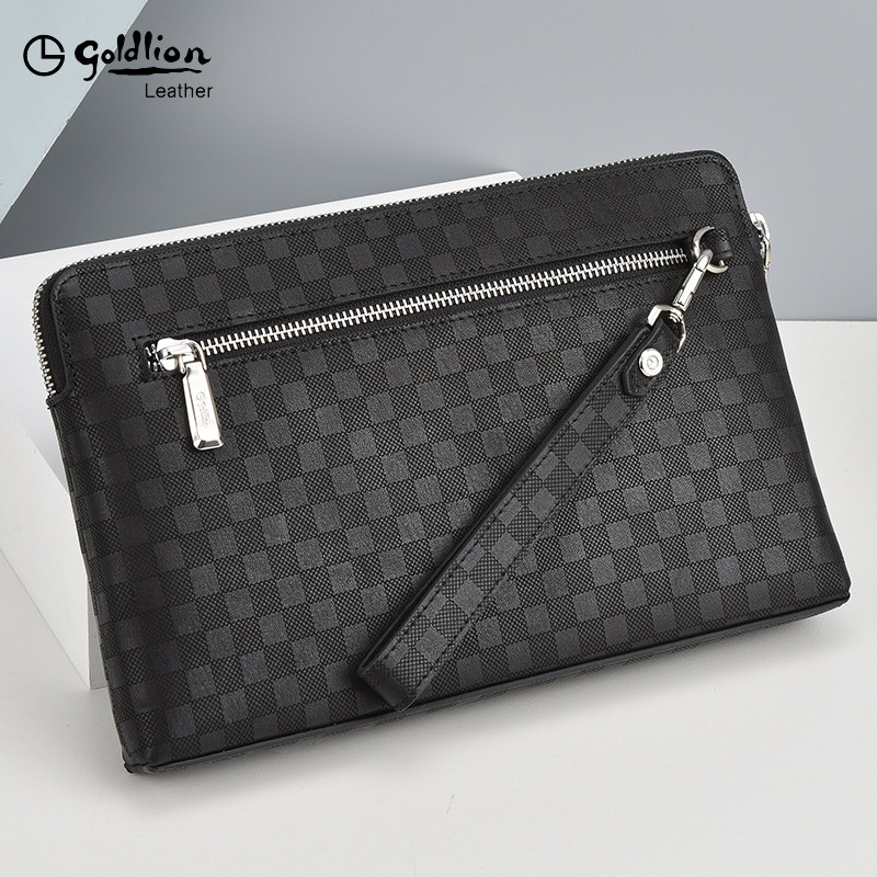 金利来男士真皮时尚信封包高端男包 金利来若羽男士包袋