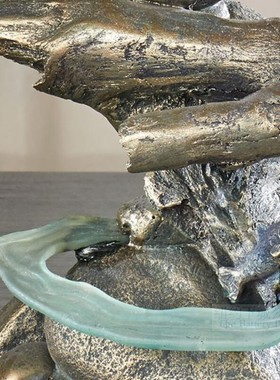 荒野垂钓人生手工上色桌面摆件