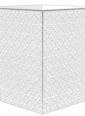 现 纽约下城公园进口西洋青花柳园图木质中西风银边纸巾盒垃圾桶