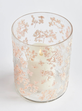 现 纽约下城公园进口早春仙台樱花季手工天然花瓣飓风装饰烛台