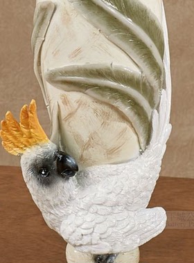 鹦哥热带风情装饰烛台组摆件一套