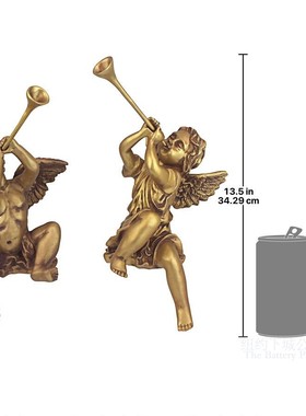 欧式桌面雕塑教堂前的小天使