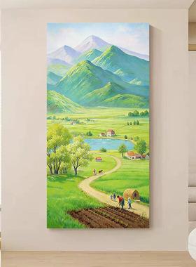 大芬村手绘绿水青山客厅油画