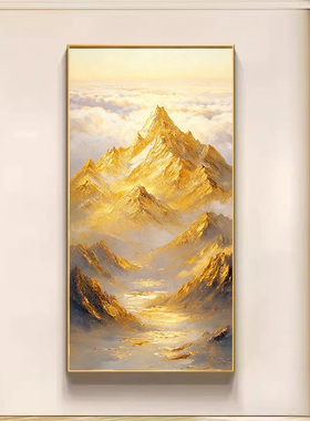 大芬村日照金山客厅装饰手绘油画