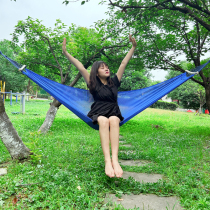 With Wood Stick Ice Silk Hammock Outdoor Hanging Chair Casual Rocking Rocking Bed Adult Children Hanging Basket Swing indoor Dormitory Available