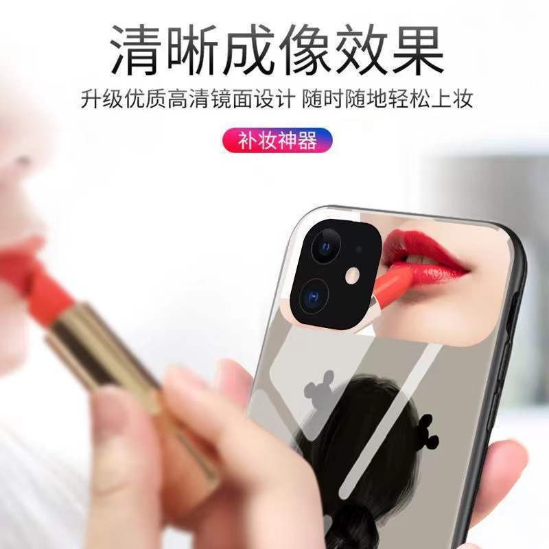 vivoz6手机壳玻璃壳镜子女款z5x全包防摔硅胶软边网红学生新款薄 - 图0