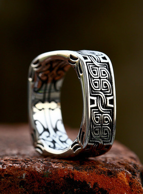 男女通用钛钢朋克不掉色男士戒指