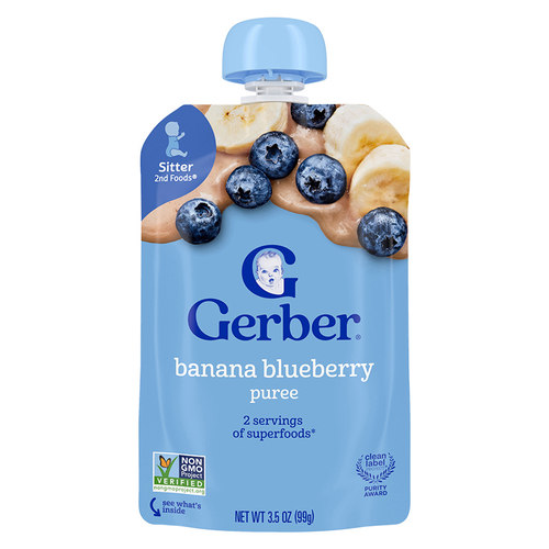 美国进口Gerber嘉宝有机婴儿香蕉果泥儿童辅食泥水果宝膳食纤维VC - 图3