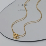 Tide, ретро золотое ожерелье, цепочка до ключиц, простой и элегантный дизайн, популярно в интернете