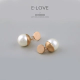 忆爱 Золотые изысканные серьги, универсальная подвеска из жемчуга, розовое золото, японские и корейские, популярно в интернете