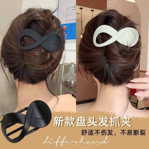 发量多发夹女后脑勺抓夹盘发头发鲨鱼夹子鸭嘴夹大号发卡头饰发夹 - 图3