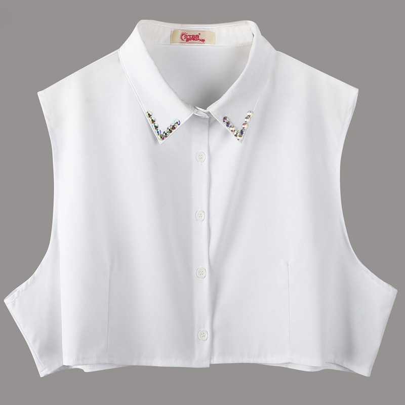 带钻大码假领子女百搭冬季韩国毛衣领时尚衬衫领子假领衬衣领装饰 - 图2