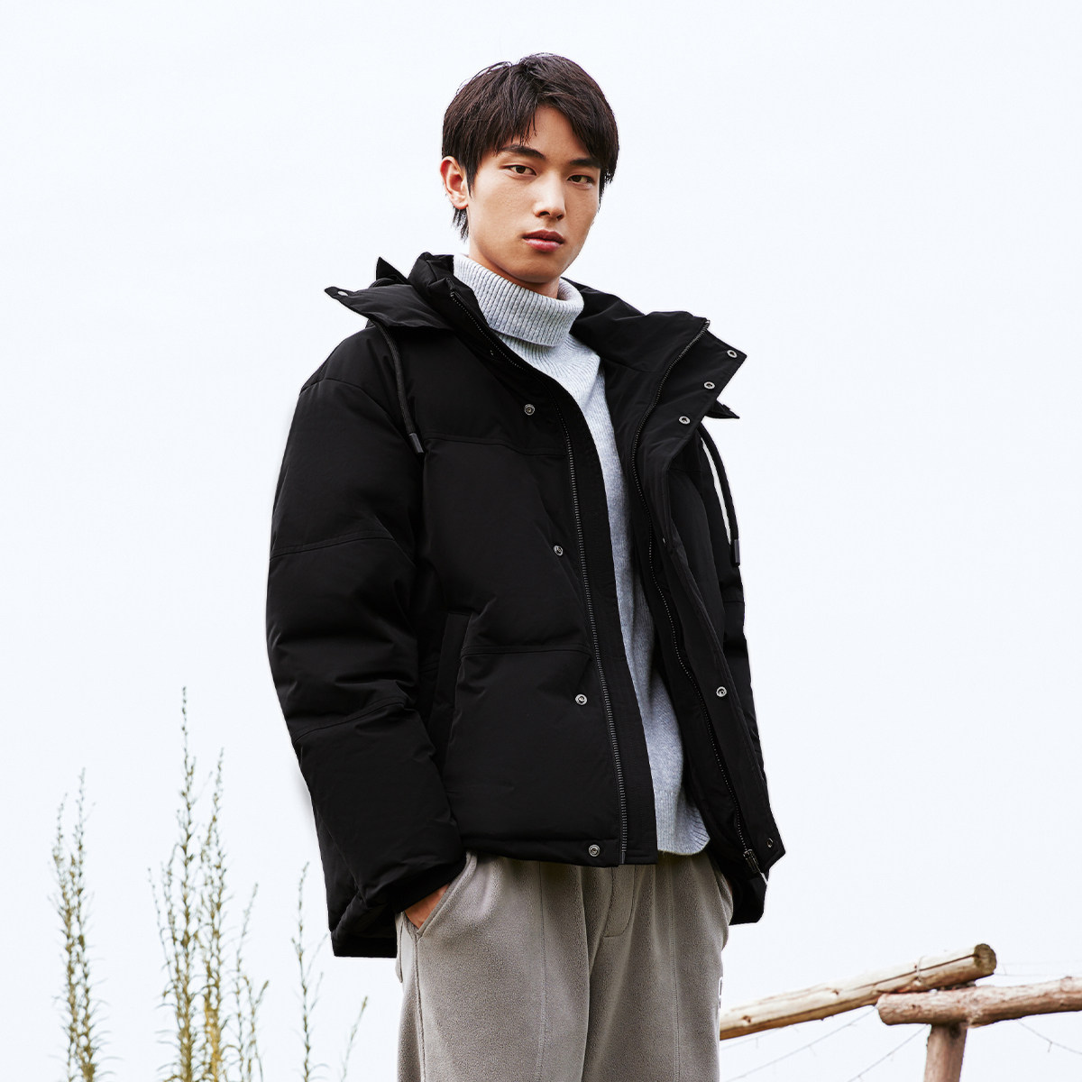 杰克琼斯男装款男士羽绒服情侣宽松面包服保暖外套厚潮2024年秋冬