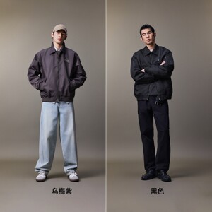 【飞行员夹克】杰克琼斯26秋男装美式棒球服外套宽松翻领时尚复古