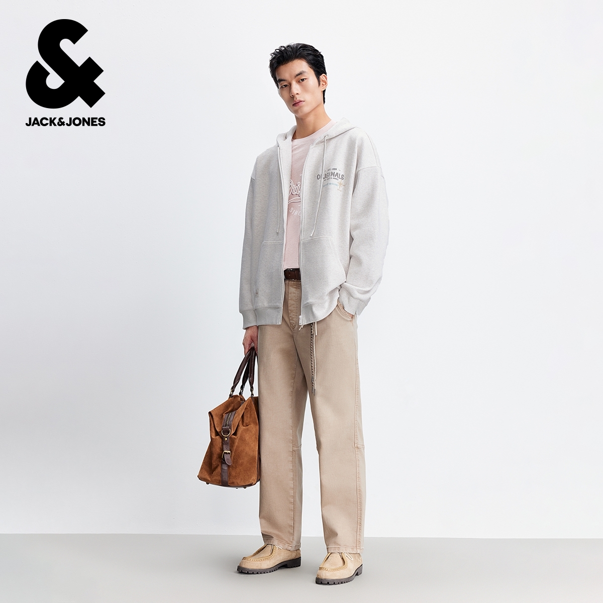 杰克琼斯男装男生2025年秋冬新款开衫卫衣舒适宽松长袖潮休闲上衣,淘宝优惠券,粉丝福利购,淘宝优惠卷