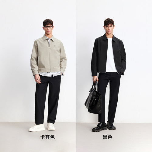【防泼水行政夹克】杰克琼斯外套男款2026年春季新款翻领上衣男装 - 图0