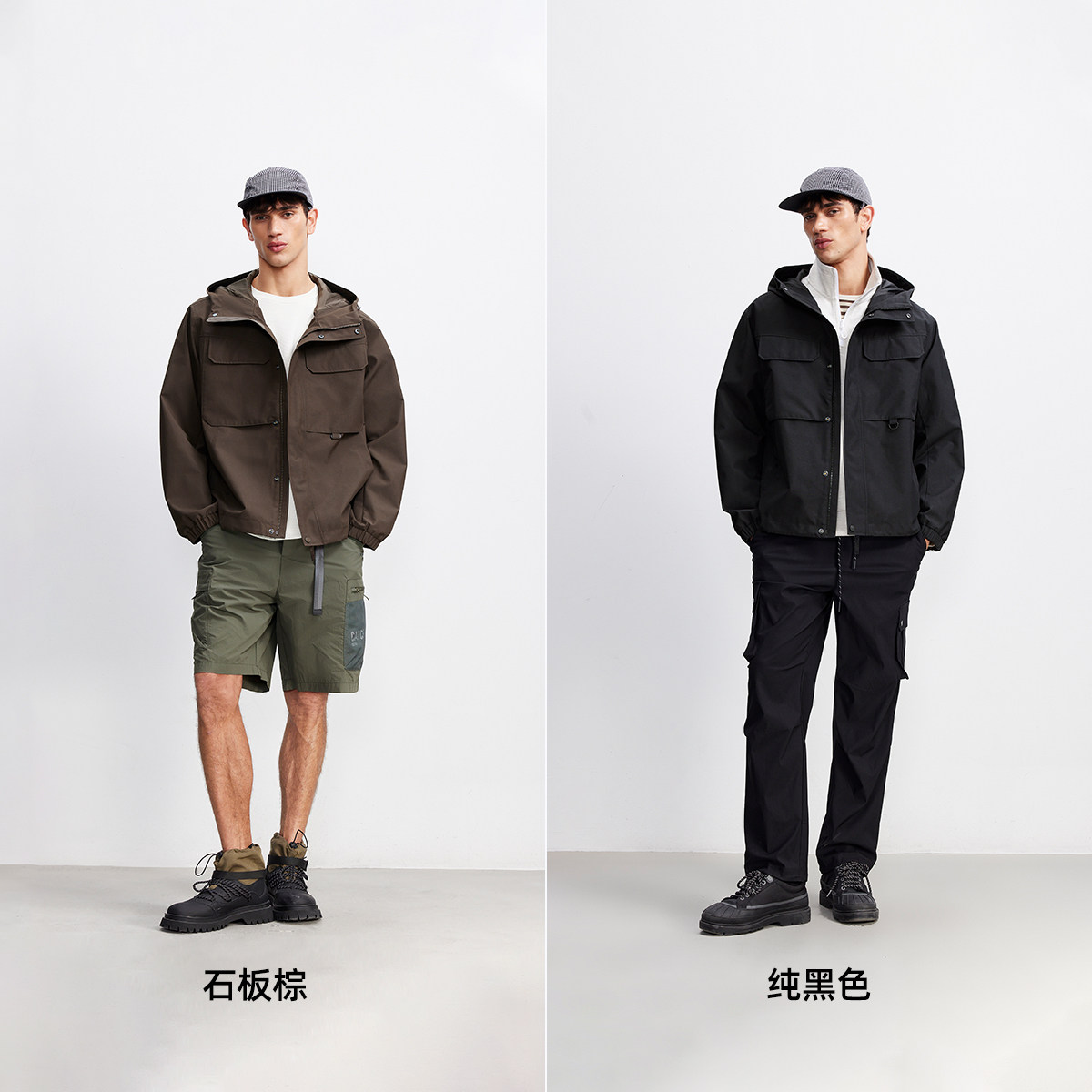 【3M防泼水夹克】杰克琼斯男外套26年春新款户外工装连帽上衣男装