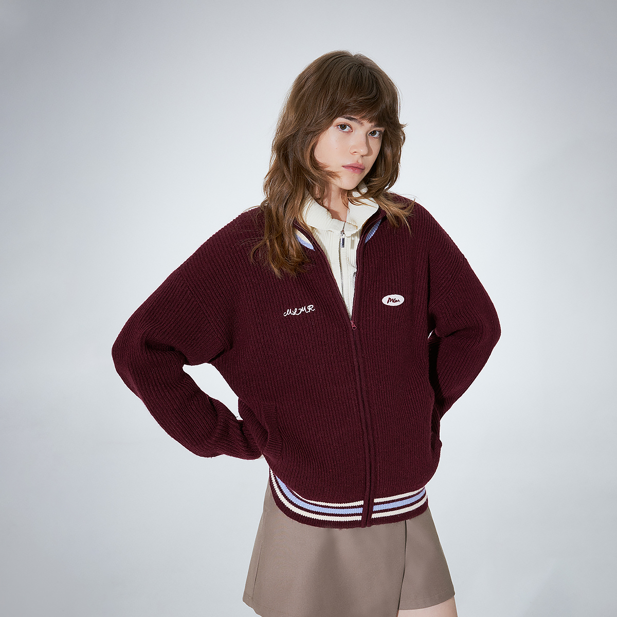 【精选】MLMR秋季新款略宽松时尚肌理感百搭休闲外套上衣夹克男女