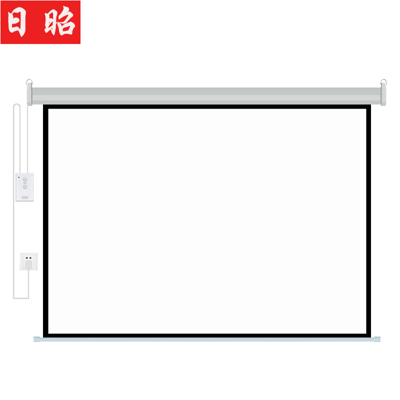 红叶幕布投影仪布幕高清电动幕布升降屏幕喷绘背景抗光投影布家用-图0