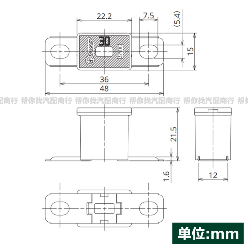 进口精工汽车货车保险丝发电机主电源保险丝CT型螺栓式电瓶总保险