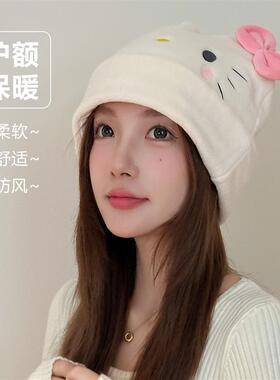 月子头巾产后专用秋冬加绒11月份产妇帽发带孕妇女大头围睡觉可带