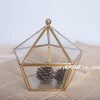 Simple transparent glass wedding ring jewelry box purification box