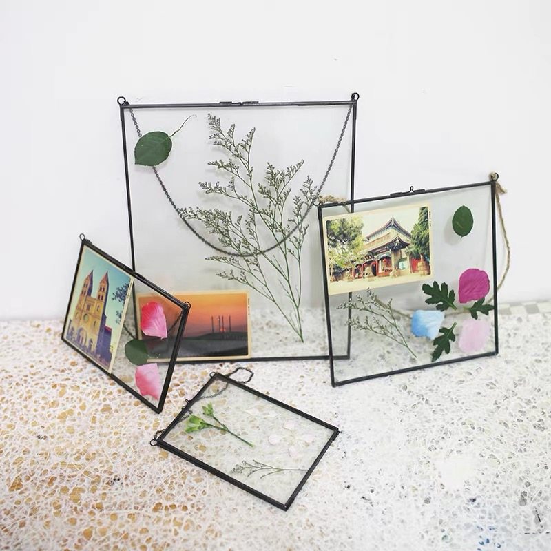 北欧复古透明玻璃相框金属植物标本夹画框简约装饰照片墙宝宝摆台,淘宝优惠券,粉丝福利购,淘宝优惠卷