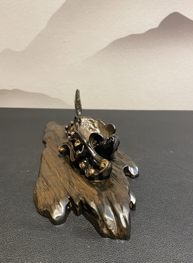 一苇渡江树脂摆件托盘通用艺术创意石头底座