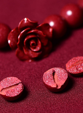 天然朱砂纳福转运玫瑰花手串女款