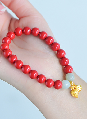天然两世欢朱砂手串女款手链男