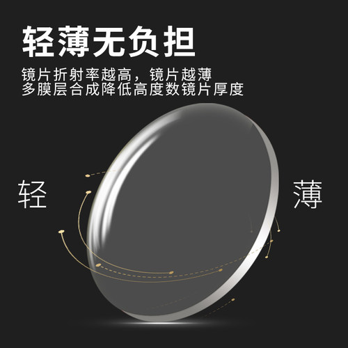 正品韩国大明品牌1.74超薄非球面镜片可配近视防辐射抗蓝光眼镜片 - 图1