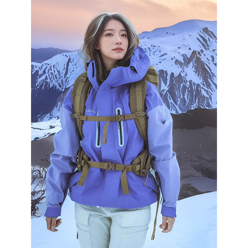 卡盛紫色冲锋衣款外套女2026新户外三合一防风防水旅游登山滑雪服,淘宝优惠券,粉丝福利购,淘宝优惠卷