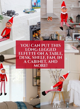 40cm Red Christmas Elf Doll Christmas Ornament 2022 New Year