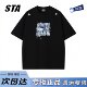 STA flagship store patch embroidery ແຂນສັ້ນຜູ້ຊາຍແລະແມ່ຍິງ summer ຄົນອັບເດດ: ຍີ່ຫໍ້ອາເມລິກາ retro heavyweight pure cotton couple loose t-shirt