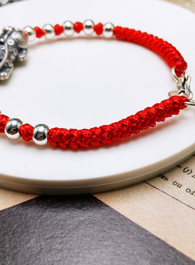 貔貅原创设计足银情侣手链闺蜜女