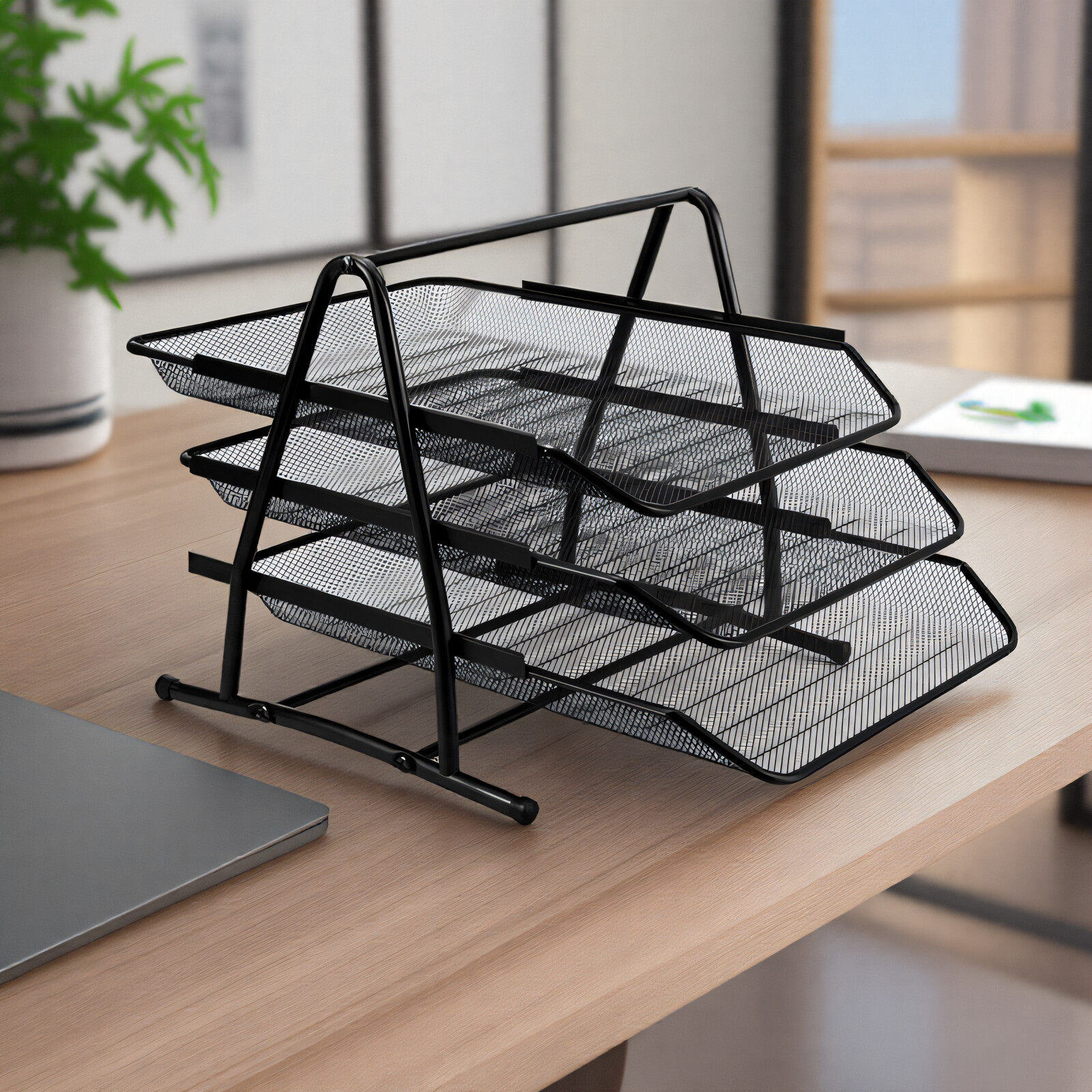 二联文件栏金属网状文件架多层文件座资料收纳盘镂空桌面文件框,淘宝优惠券,粉丝福利购,淘宝优惠卷