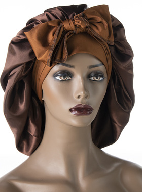 silk hair bonnet Satin Bonnets Cap Night Sleep Hat Hair Bon