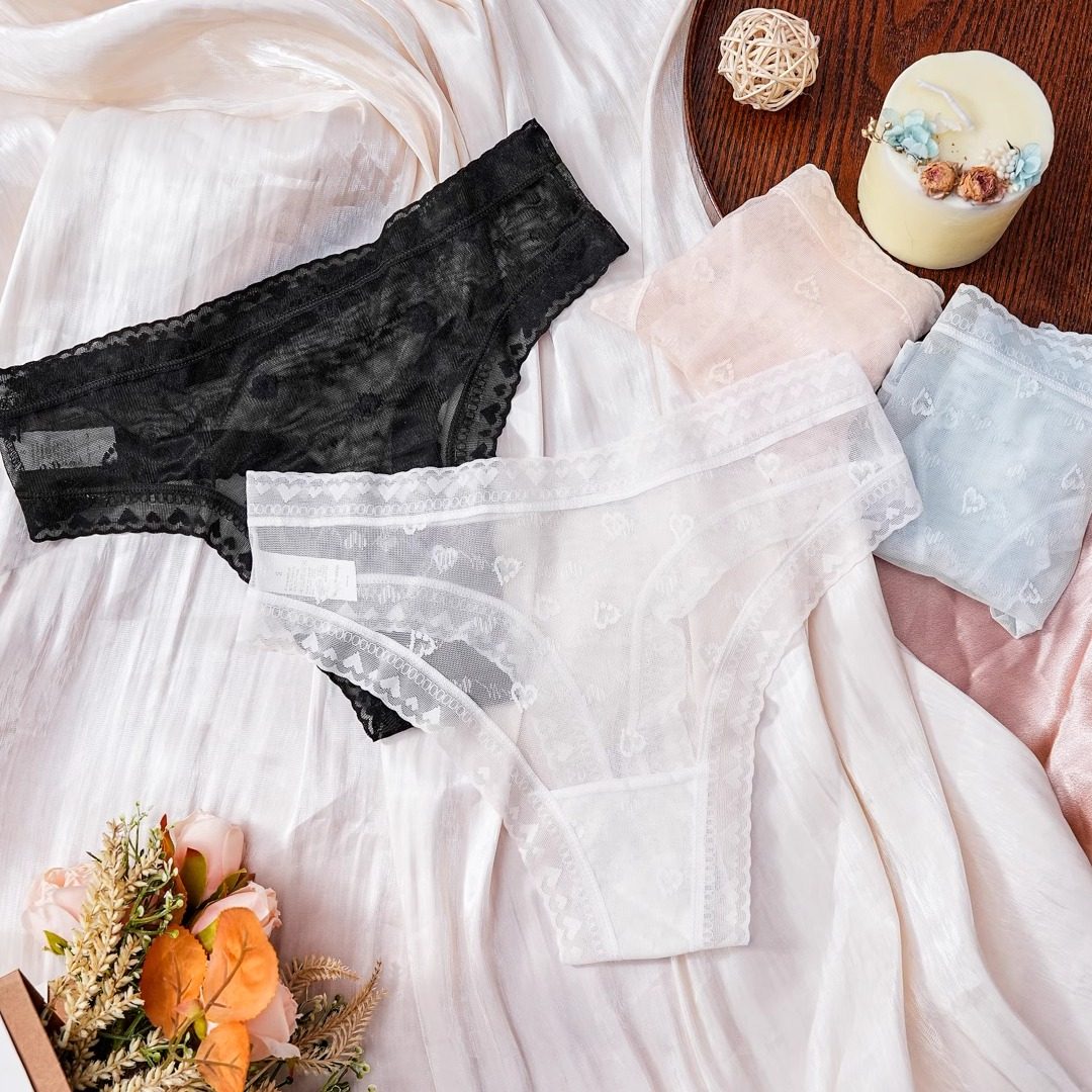 CINVIK梦幻蕾丝网纱性感丁字裤镂空迷人蜜桃臀棉裆加三角女士内裤,淘宝优惠券,粉丝福利购,淘宝优惠卷