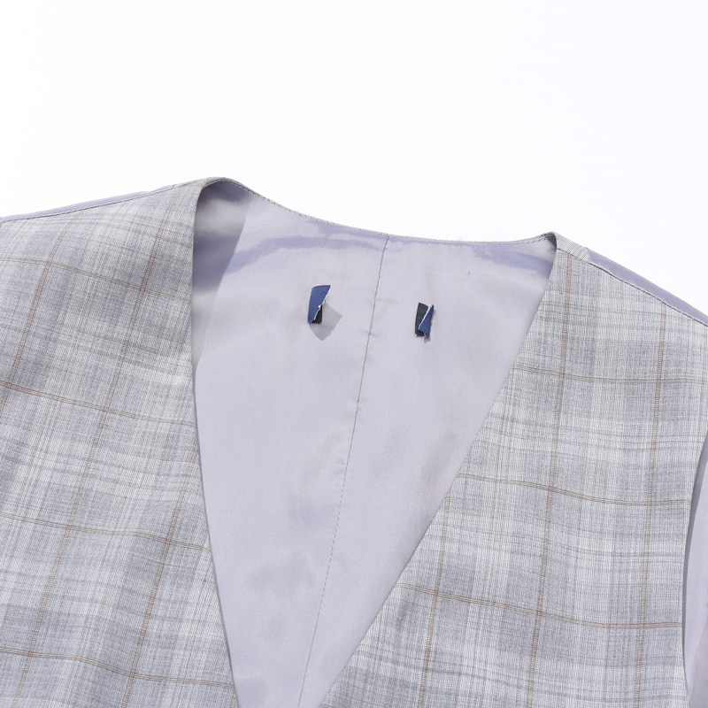 F4030鸟断码清仓男士时尚灰色格子商务绅士59.7％绵羊毛西装马甲,淘宝优惠券,粉丝福利购,淘宝优惠卷