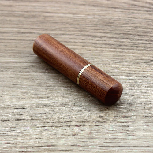 DIY手缝针收纳筒 檀木储针器 针类存放工具 储针筒收纳盒防锈木筒 - 图1