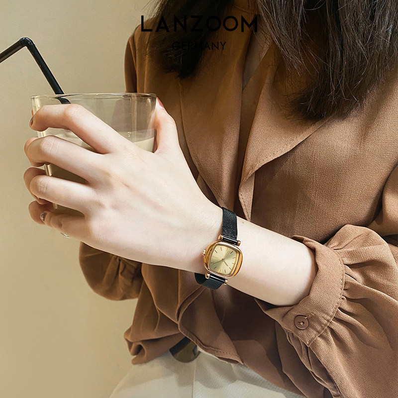 蓝族lanzoom小方糖女士女款手表 LANZOOM国产腕表