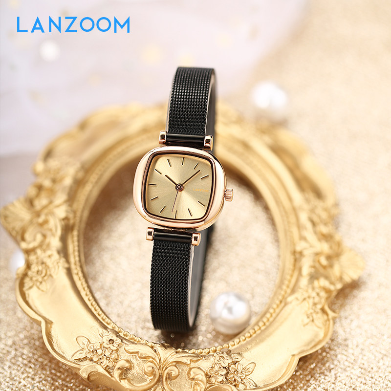 蓝族lanzoom小方糖ins风女士手表 LANZOOM国产腕表