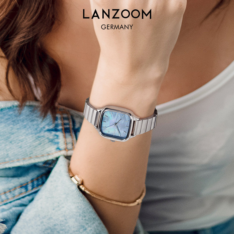 蓝族lanzoom女士女轻奢小众手表 LANZOOM国产腕表