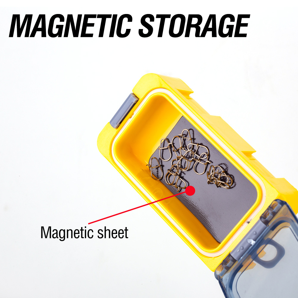 3件装魔方渔具盒收纳盒钓鱼小配件工具盒路亚矶钓饵盒鱼钩假饵盒 - 图2